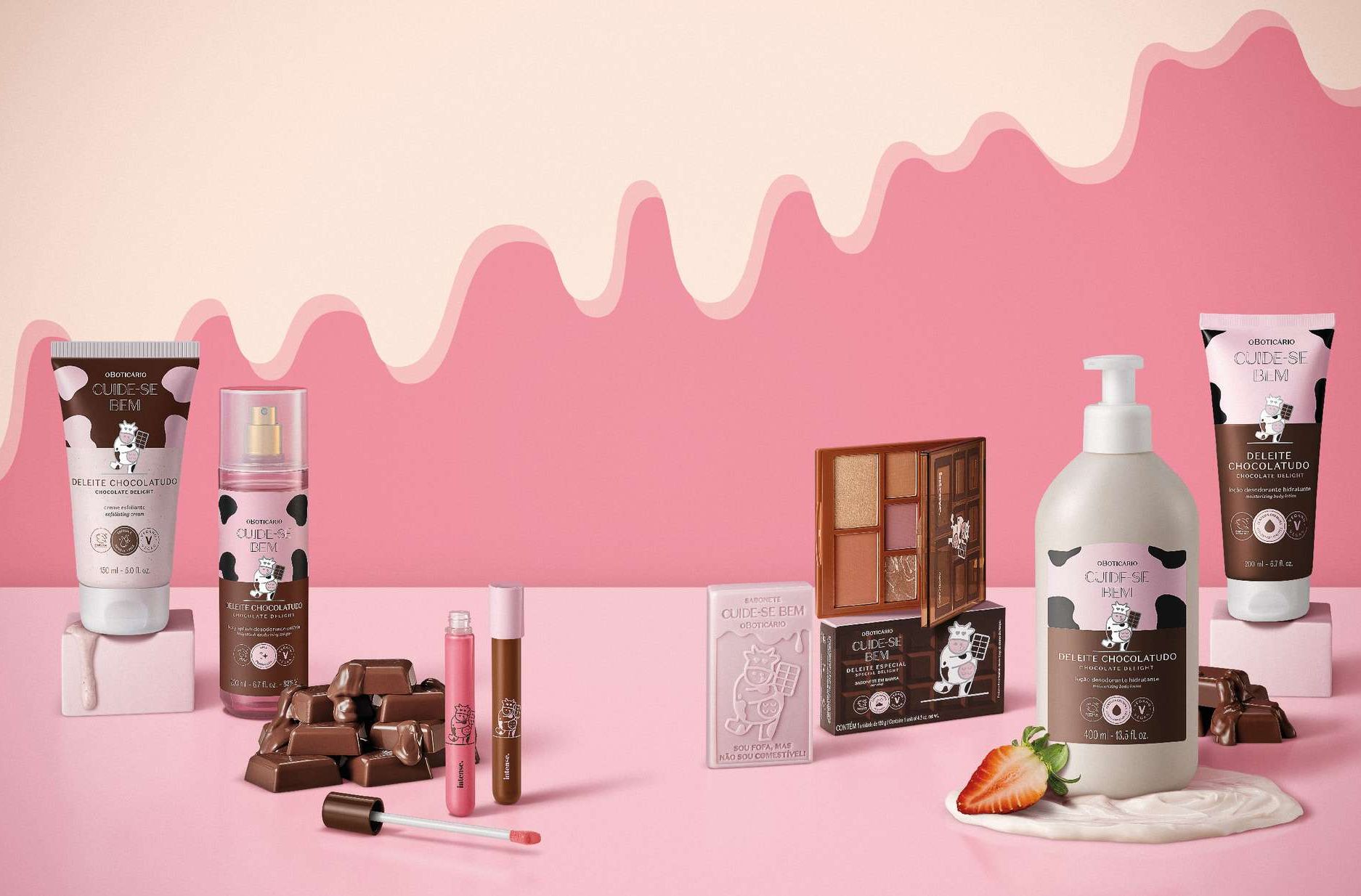 O Boticário apresenta Cuide-se Bem Chocolatudo, uma nova versão mais doce e divertida da famosa linha Deleite.