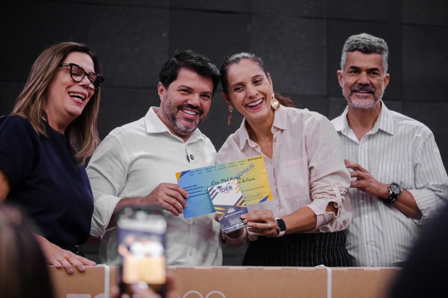 Prefeitura de Anápolis premia destaques do Ideb e reforça investimentos nas escolas.